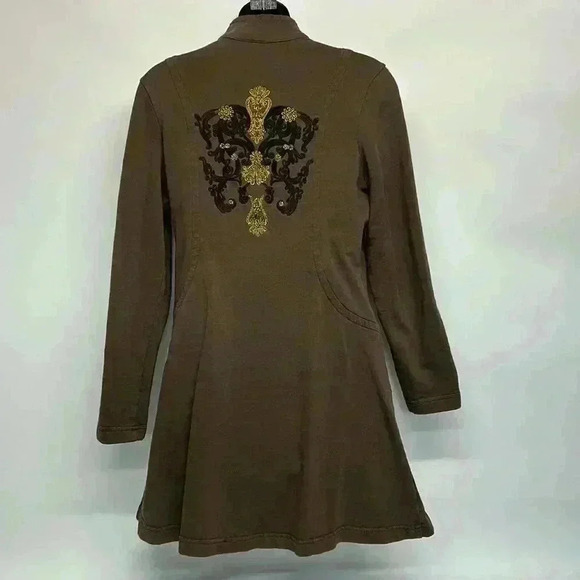Soft Surroundings Jackets & Blazers - Soft surroundings sized small, brown, zip up jacket embroidered back pockets